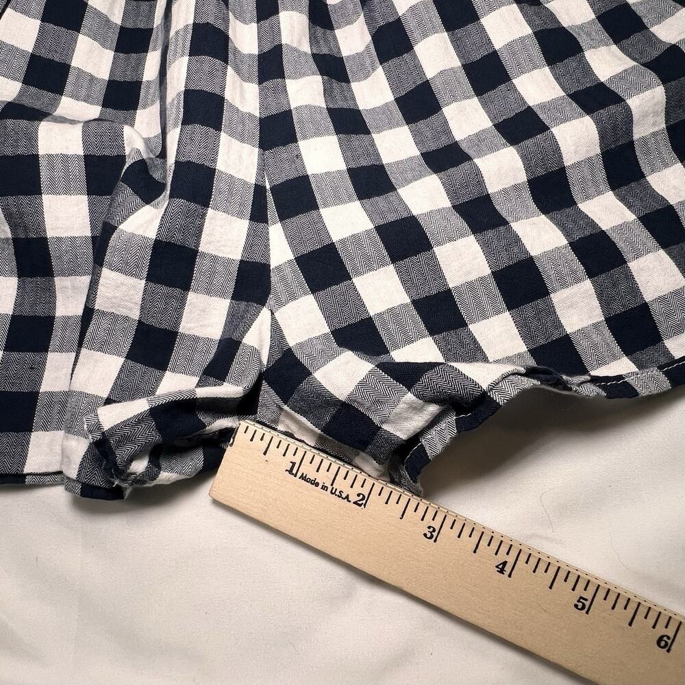 American Eagle Romper Size XXS Blue White Gingham Pockets Summer Cottage Preppy - Picture 10 of 15